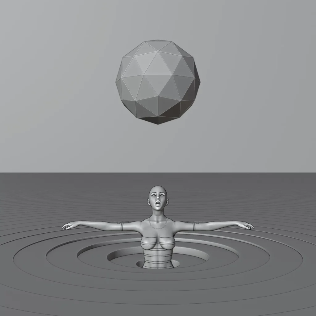 The artwork Carousel in 3D viewport