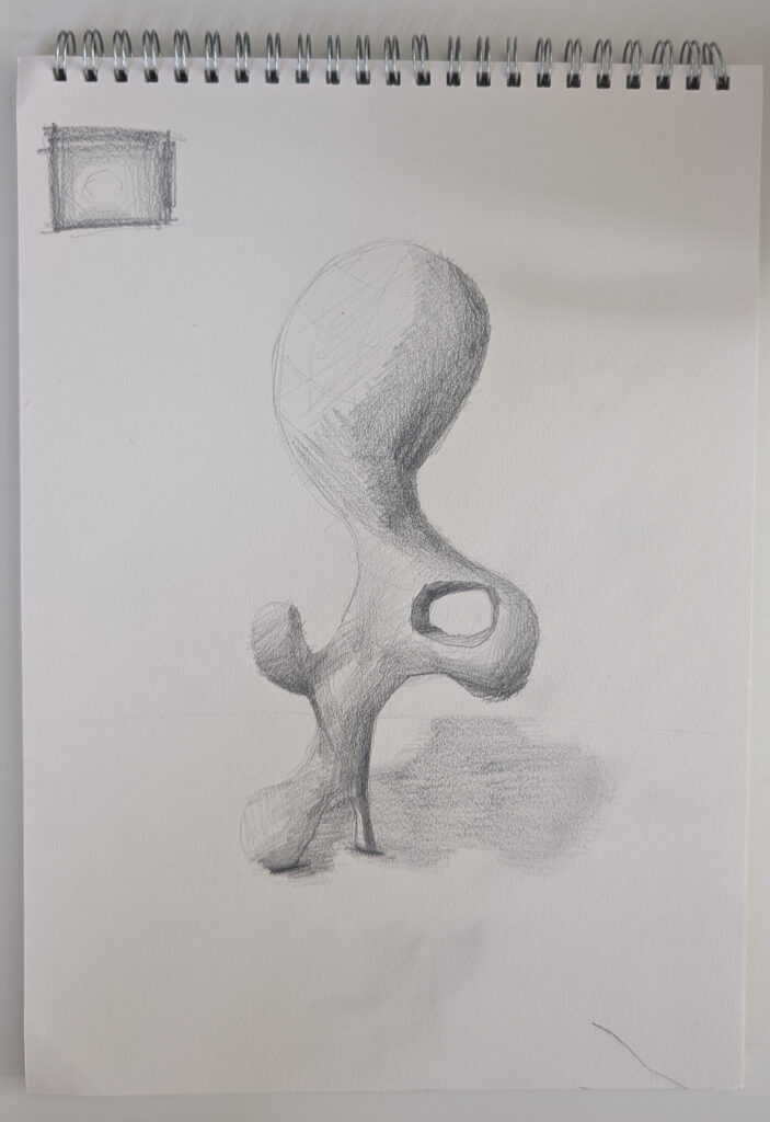 A preparation sketch to the artwork Tranquility