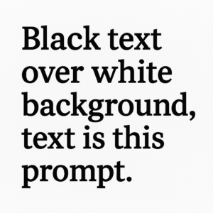 Black text over white background