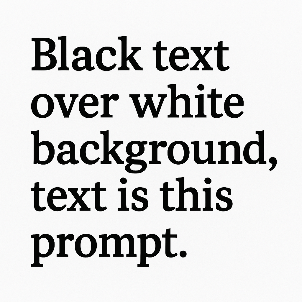 Black text over white background